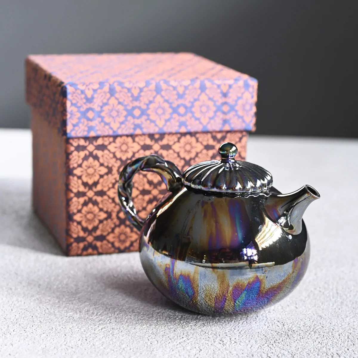 中国骨董品　瑪瑙　急須 豊 艶後手急須黒瑪瑙 急須 後手急須 - Sazen Tea