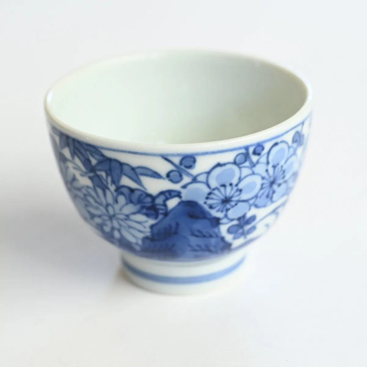 昭阿弥 煎茶碗染付花鳥 茶器＆茶道具 湯呑み - Sazen Tea