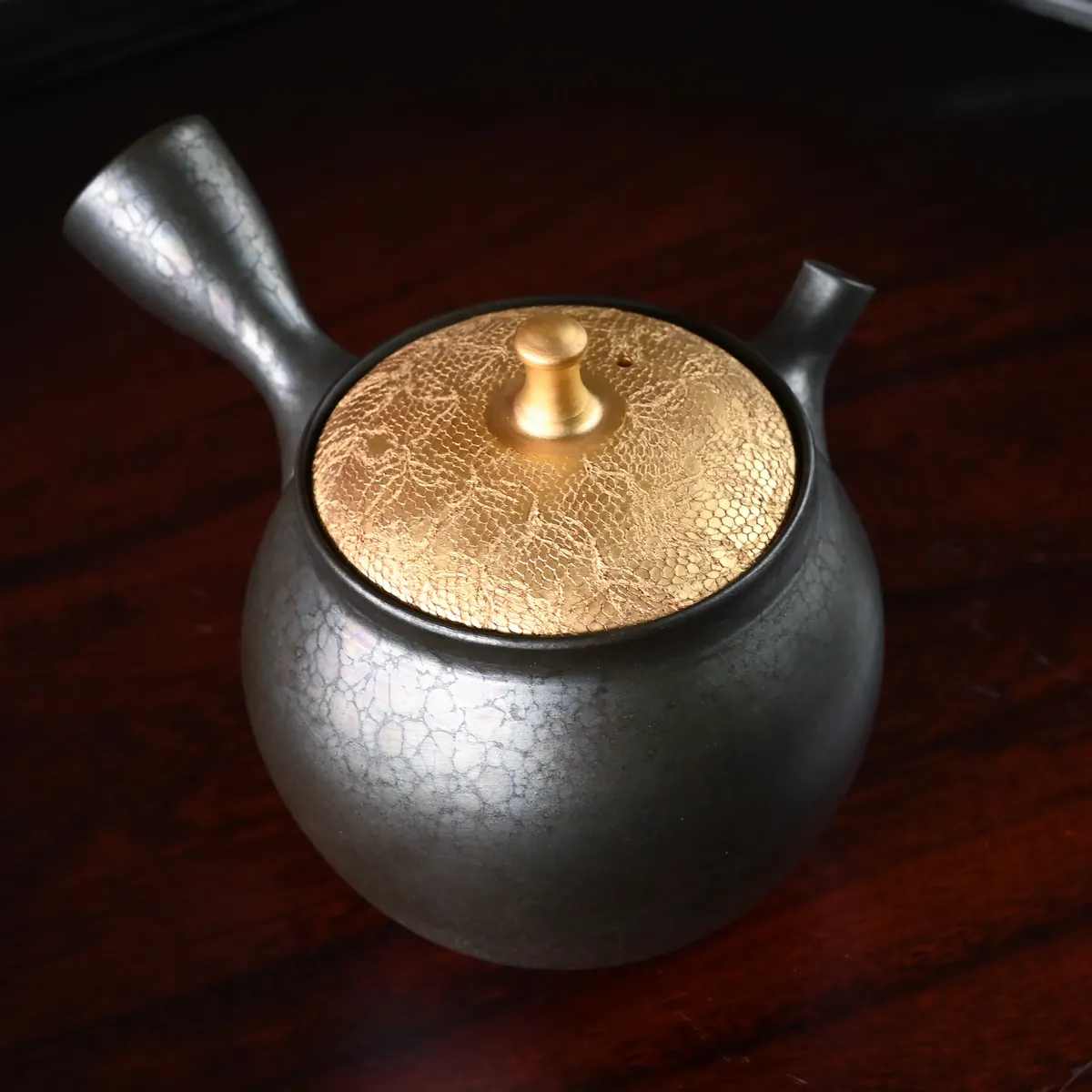 昭龍 天目金蓋茶注 急須 横手急須 - Sazen Tea