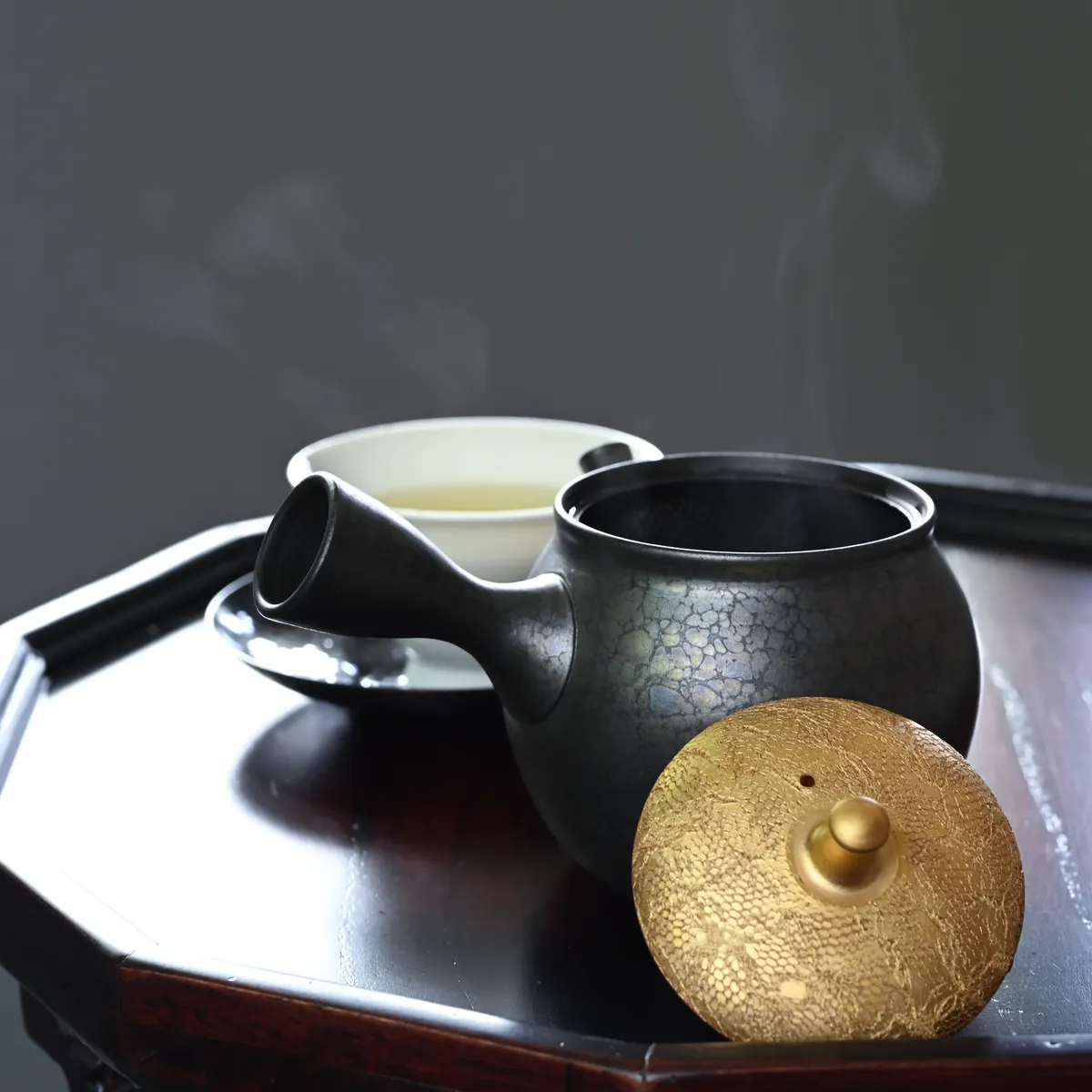 昭龍 天目金蓋茶注 急須 横手急須 - Sazen Tea
