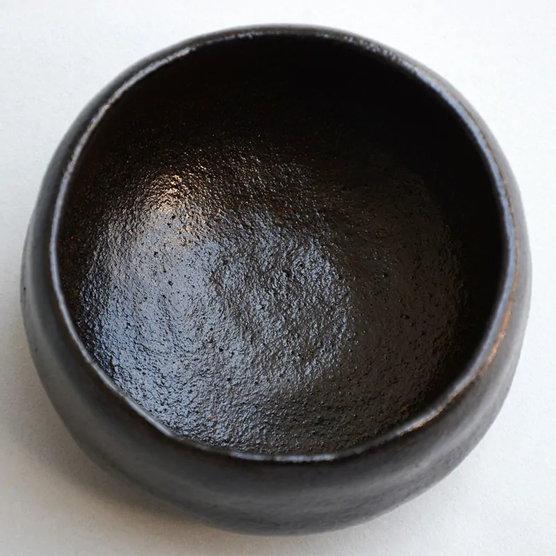 黒楽茶碗長次郎紙屋黒写し 茶器＆茶道具 抹茶碗 - Sazen Tea