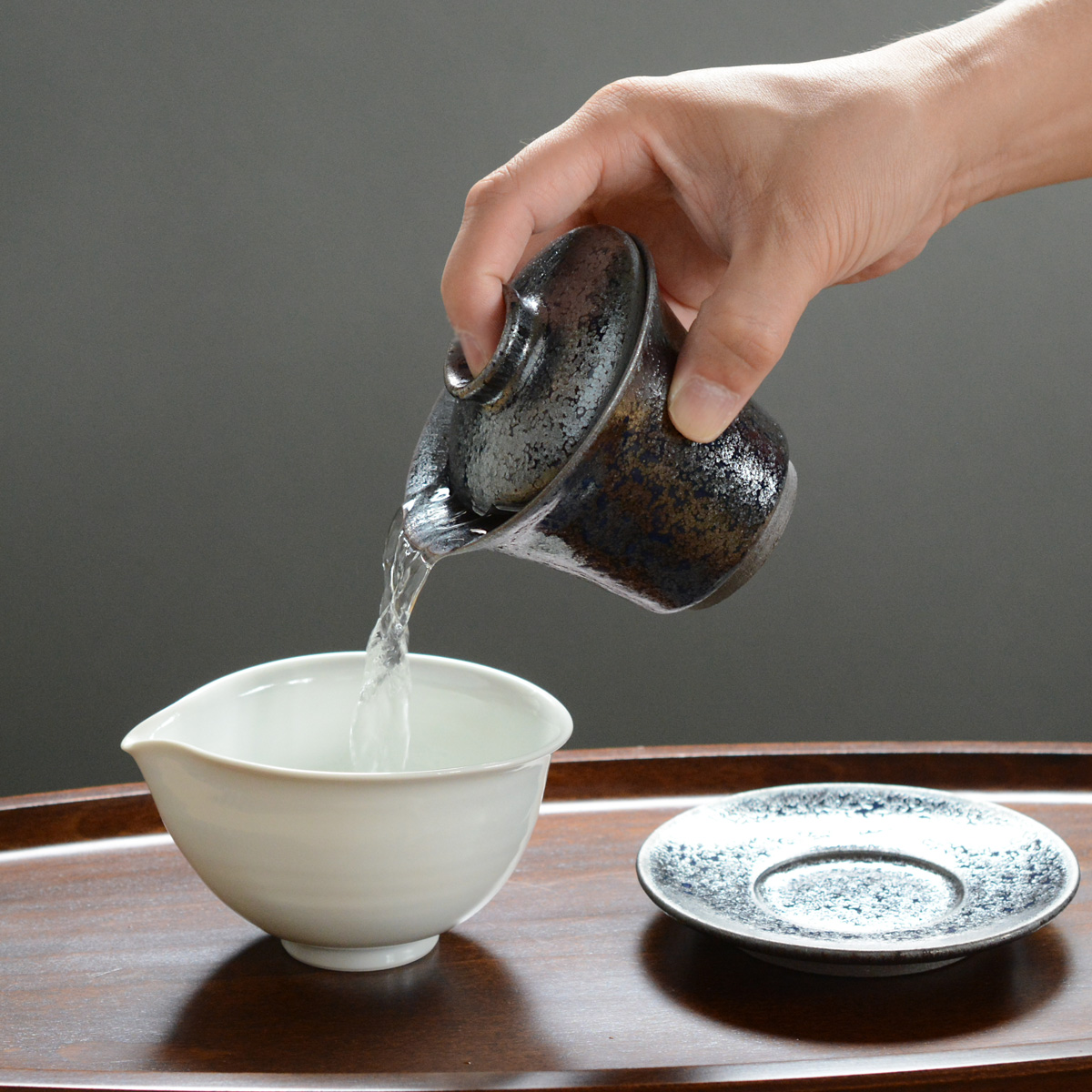 Buy Ruri Tenmoku Gaiwan Teapot Gaiwan - Sazen Tea