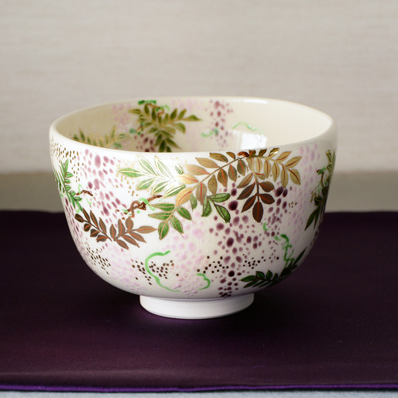 Matcha Japanese Tea Bowl - Wisteria - Shokunin Store