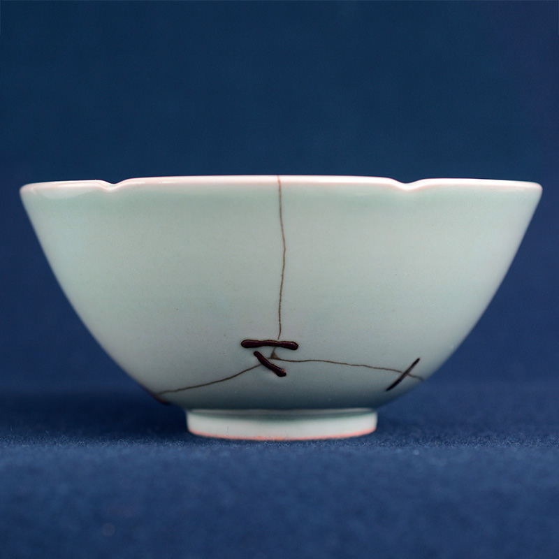 鎹付青磁茶碗 馬蝗絆写 茶器&茶道具 抹茶碗 - Sazen Tea 鎹付青磁茶碗 馬蝗絆写 茶器&茶道具 抹茶碗 - Sazen Tea