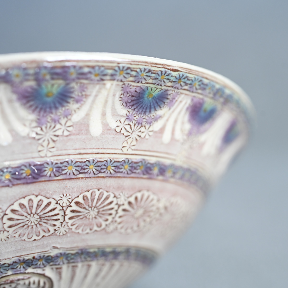 彩紋茶碗 紫彩華紋平茶碗 • コンセプト #2 茶器＆茶道具 - Sazen Tea