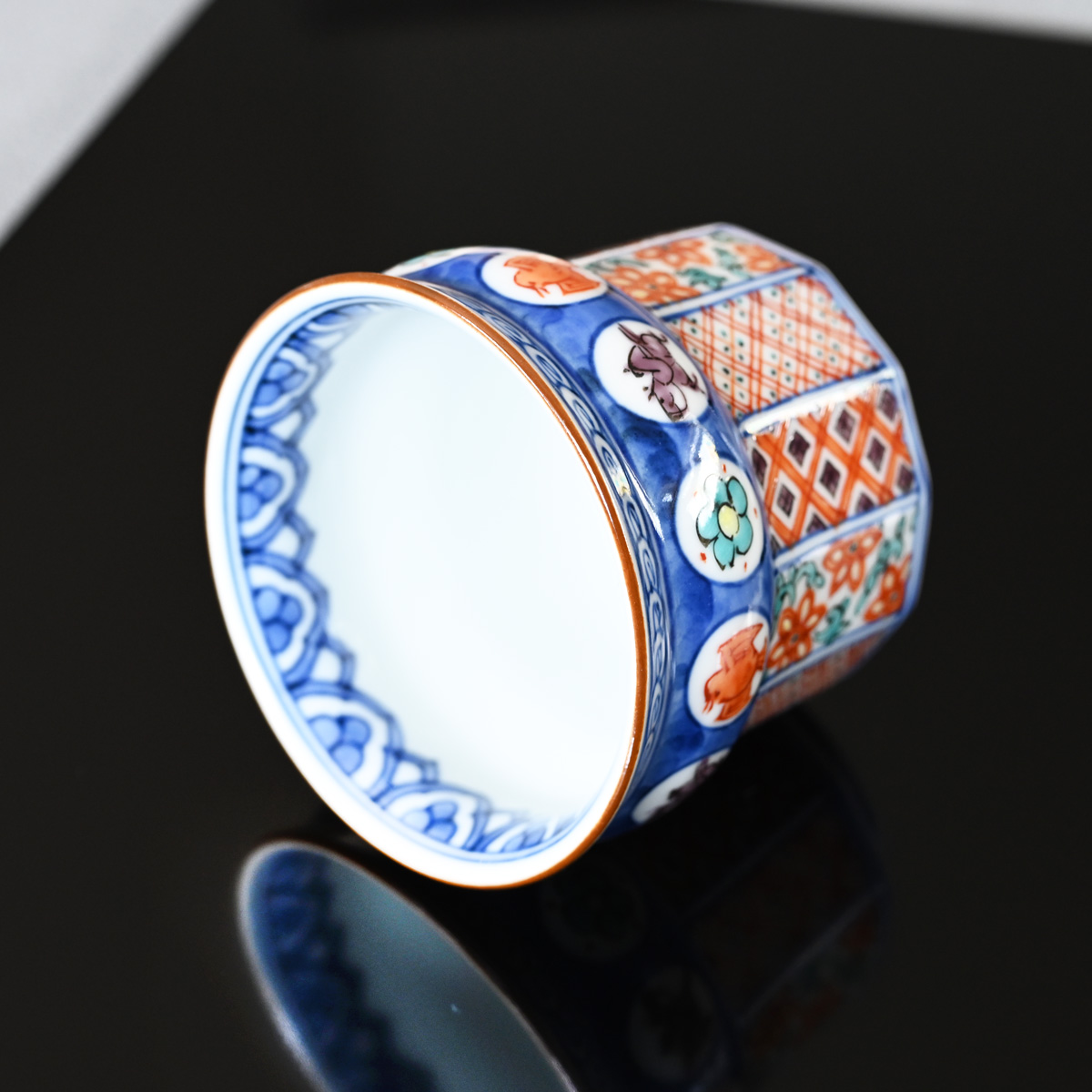 昭阿弥色絵丸紋湯呑 茶器＆茶道具 湯呑み - Sazen Tea