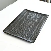 象谷塗 鑿目横突き 長角盆 大