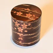 Cherry Bark Tea Caddy Chirashibana Flat