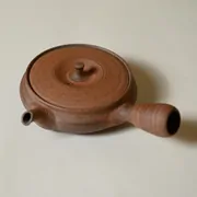 小北條 焼き締め平形急須