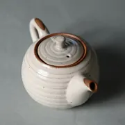 一心　白釉後手急須