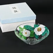 硝子平茶碗　義山　夏椿