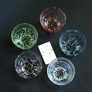 松ヶ岡ガラス　虹のスキャット抹茶碗