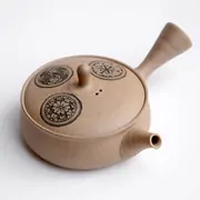 Koushi Yakishime Hiragata Marumonbori Kyusu