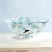 Glass Hira Chawan Yanagi & Tsubame