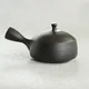 北龍 黒泥平型急須