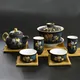 Platinum Morikin Budouzu Aochibumon Teaset