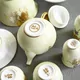 白金盛金盛葡萄図白粒文 茶器揃