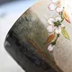 茶碗 灰釉掛分け枝垂桜絵