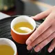 鳳山緋色煎茶碗