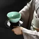 青磁天目茶碗 満月写