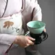 青磁天目茶碗 満月写