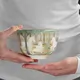 茶碗　森の親子馬