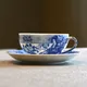 Eggshell Porcelain Cup and Saucer with Geisha Lithophane