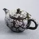 Shun'en Black Marugata Inlay Sakurabori Ushirode Kyusu