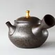 昭龍 天目釉珠型胡蝶蘭茶注