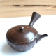 Gyokkou Brown Hiramaru Kushime Small Kyusu 